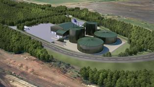 Artist's impression of the proposed Midlothian AD plant